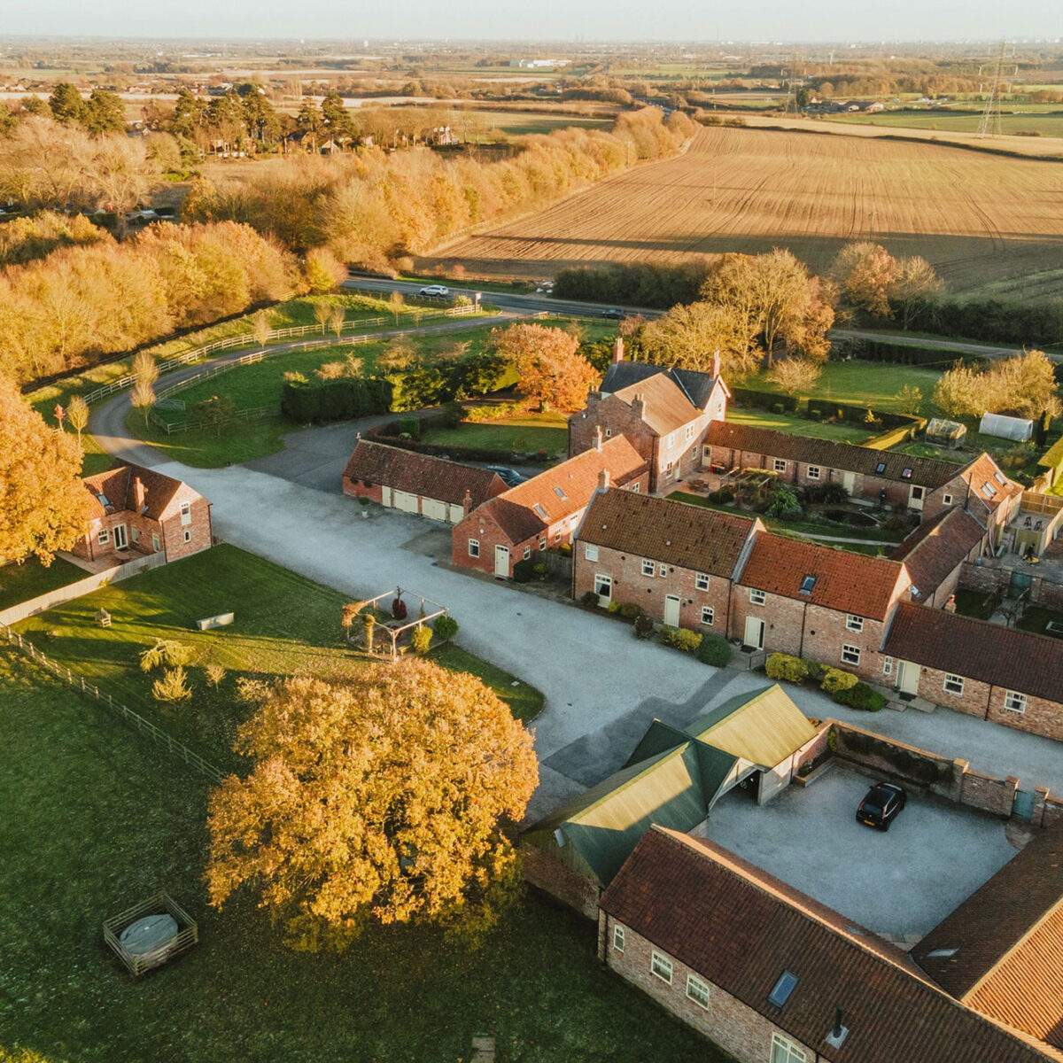 Autumn view of the cottages and surroundings 
