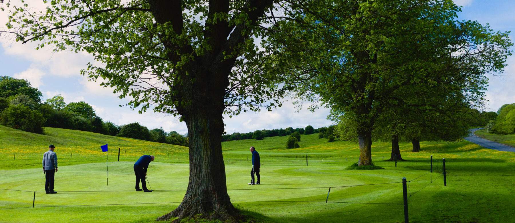 playing golf on beverley westwood