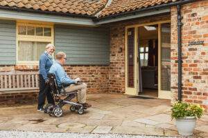 Guests arriving in a wheelchair