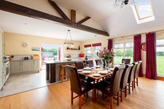 large dining table set for 10 