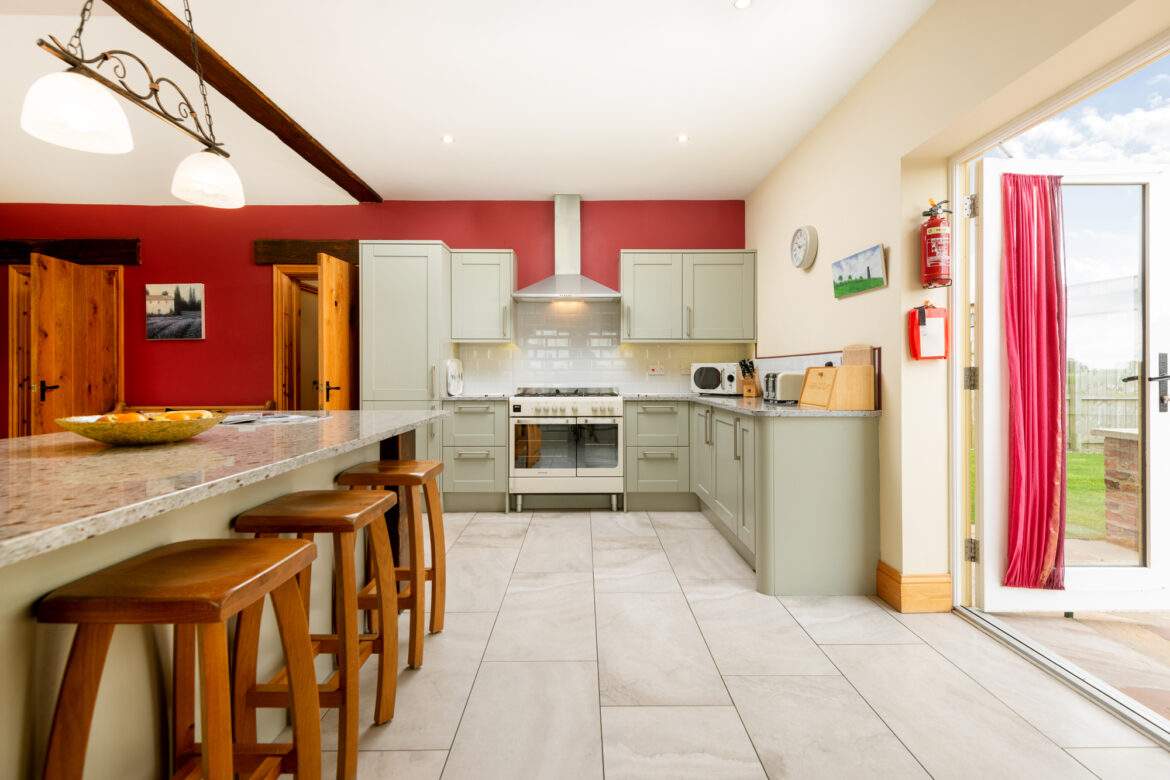 kitchen with range oven