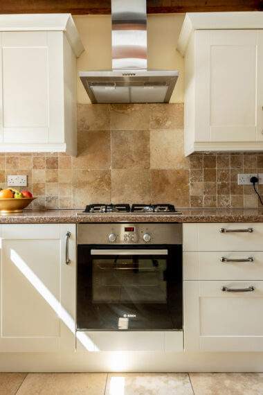 Foldyard kitchen with oven and microwave