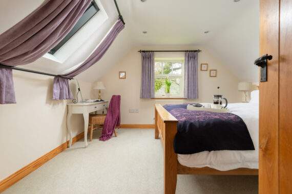 Forge at Broadgate Farm cottages showing the main bedroom