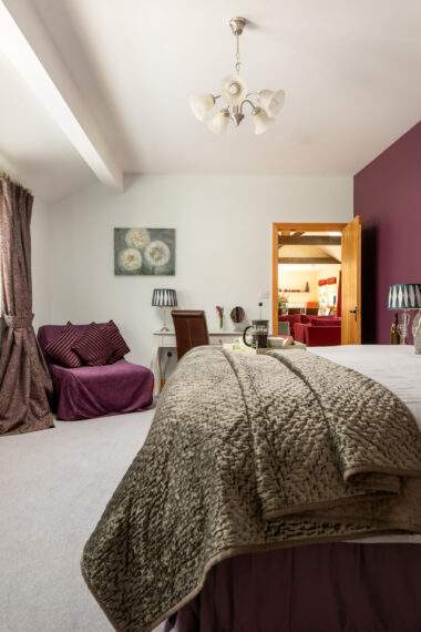 Second bedroom in the Cart House - lovely large superking bed or can be set up as two single beds