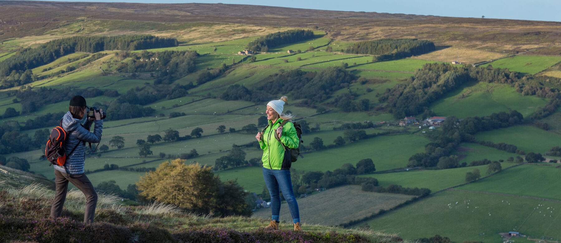 People walking on the north york moors