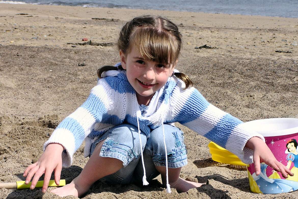 little girl on the beach