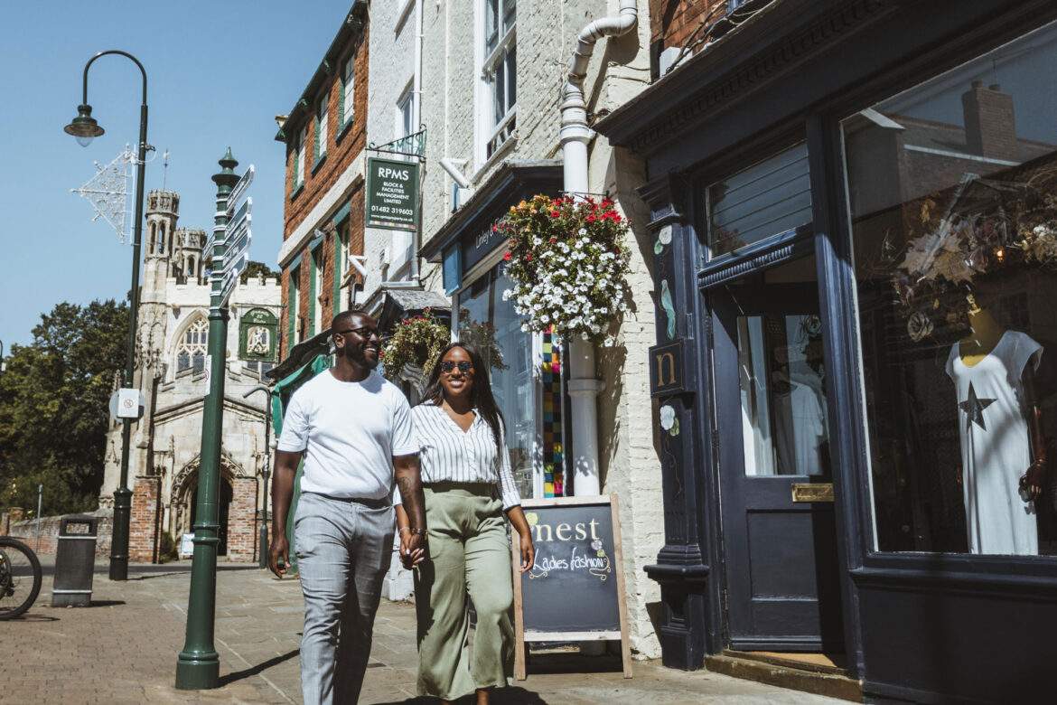 a couple shopping in Beverley
