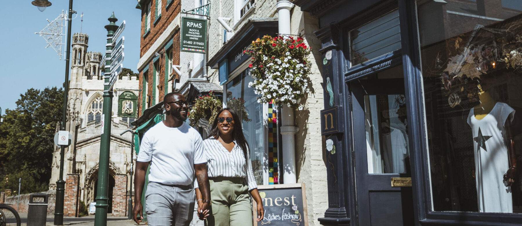 a couple shopping in Beverley