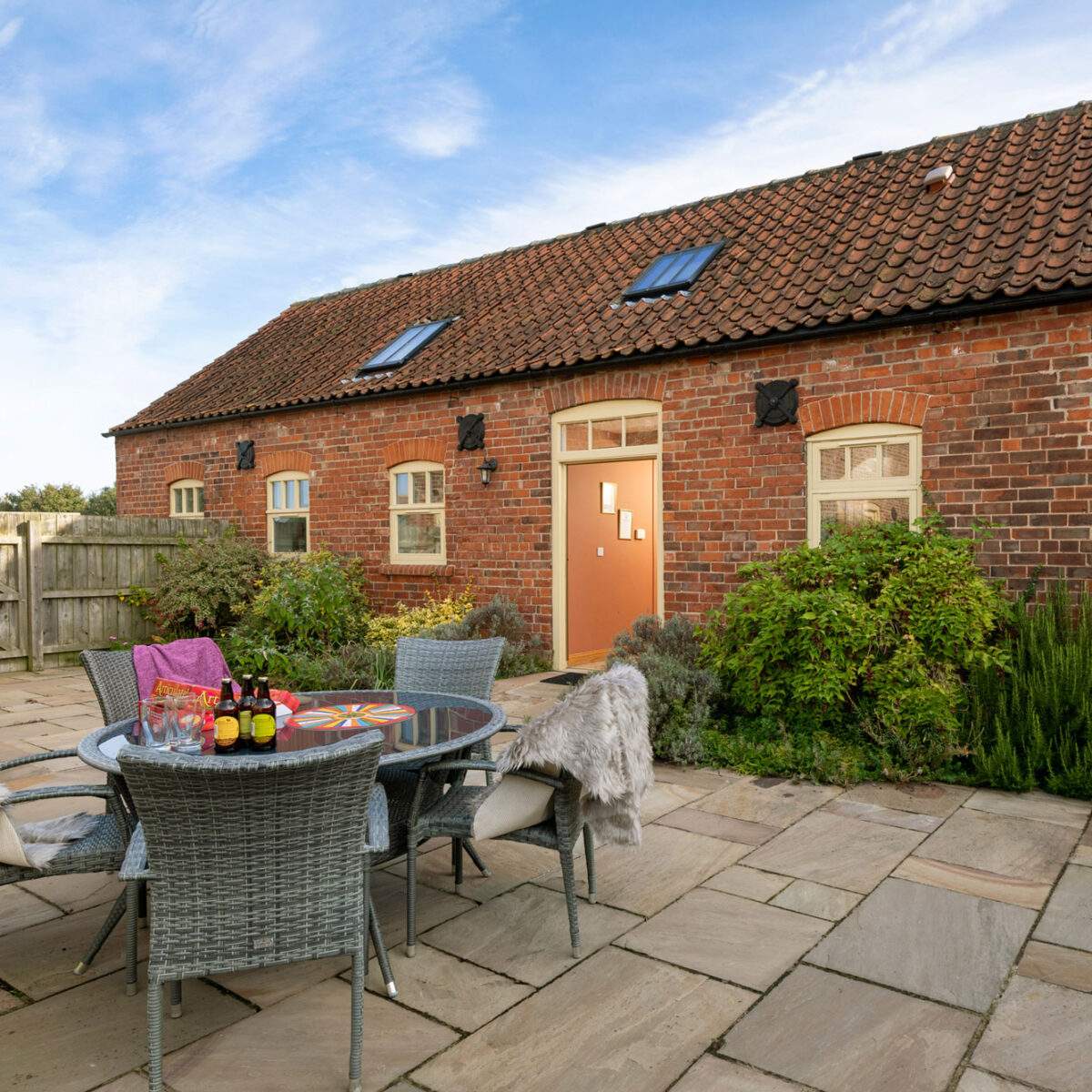 Stables private enclosed garden Private and fully enclosed courtyard garden with garden furniture