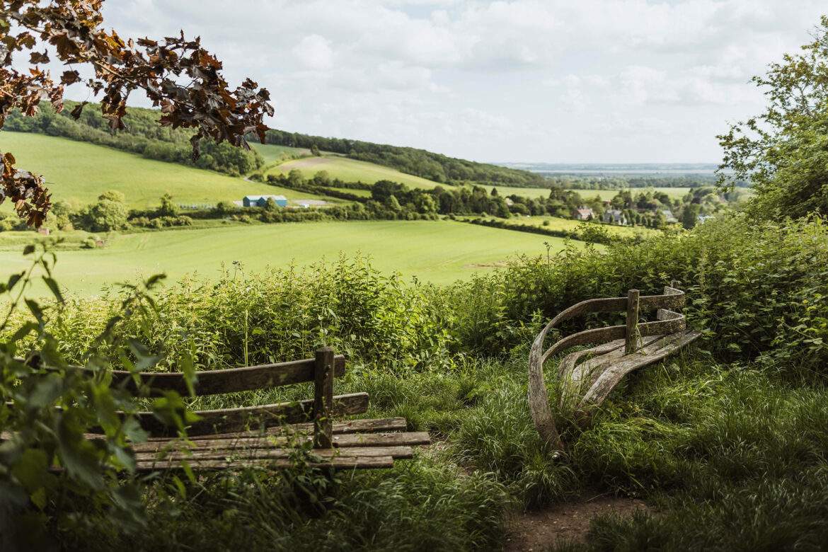 Benches with a view - walking in the Yorkshire Wolds - VHEY