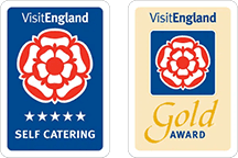 5 Star and Gold Award logos from Visit England