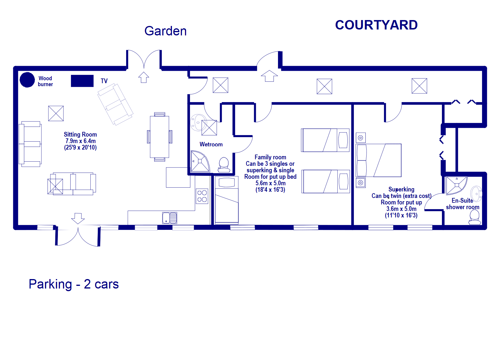 Courtyard floor plan