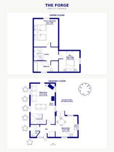 floor plan of the forge cottage
