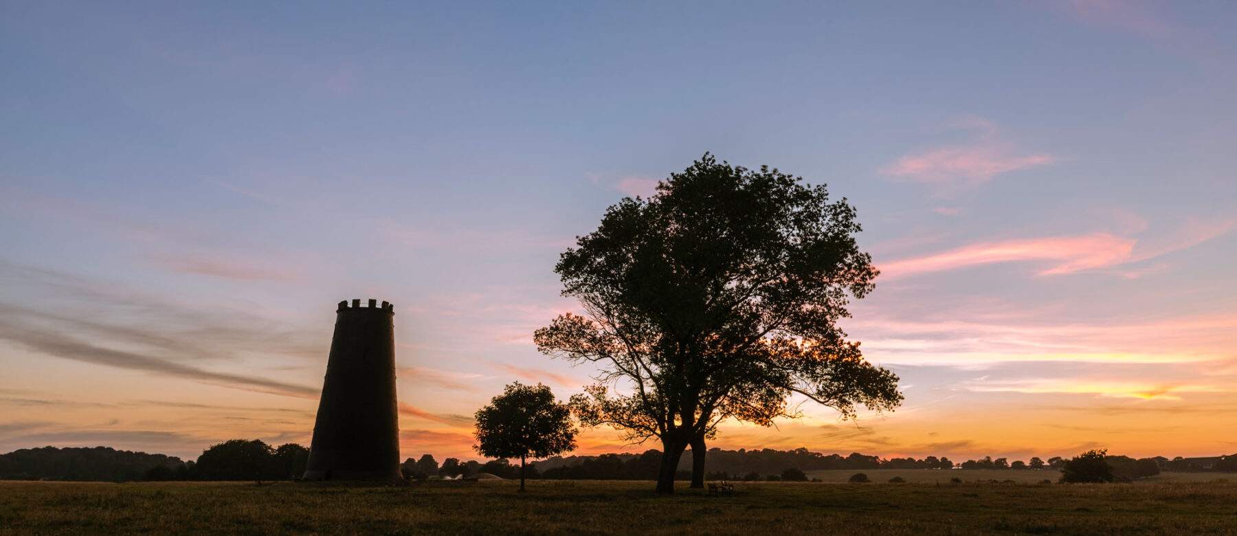 sunset over beverley westwood