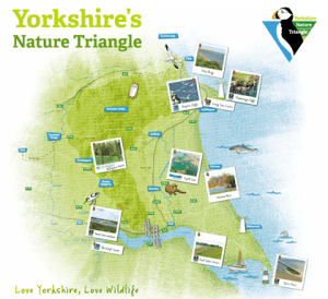 Map of wildlife reserves in East Yorkshire 